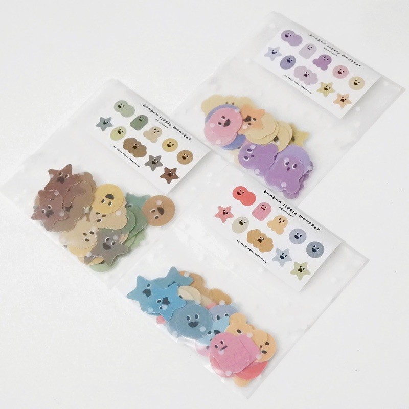 

Sticker flakes bonbon little monster by washi washi stationer