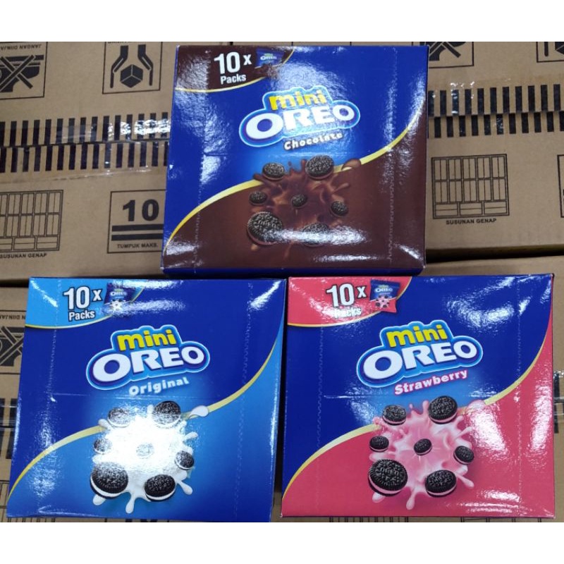 

Biskuit Mini Oreo Original Coklat dan Strawberry