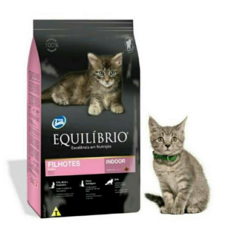 EQUILIBRIO kemasan 500gr FILHOTES INDOOR ( KITTEN ) &amp; ADULTOS HAIRBALL ( ADULT ) MAKANAN KUCING