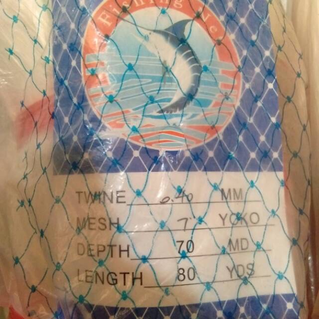 Jaring Ikan Senar 7 inch 040 (70/80) yoko