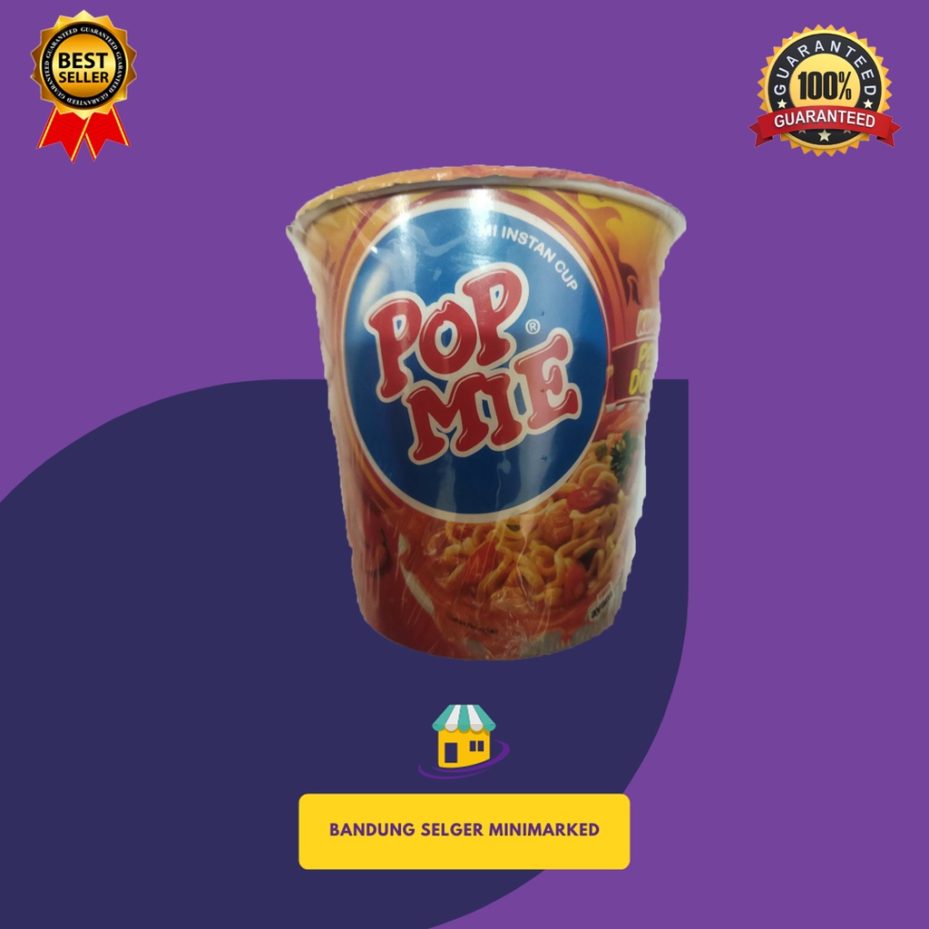 

POP MIE KUAH PEDAS DOWER RASA AYAM SPICY CHICKEN NOODLE POPMIE 75GR | MIE INSTAN CUP POP MIE RASA AYAM PEDAS 75GR