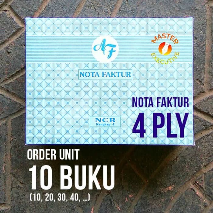 [Pak - 10 Buku] AF Buku Nota Faktur 4 ply NCR / Rangkap B4