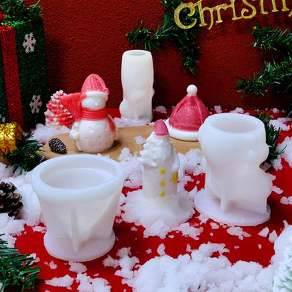 R-flower Christmas Silicone Mold Dekorasi Meja 3D Alat Membuat Perhiasan Merry Christmas Silicone Mould