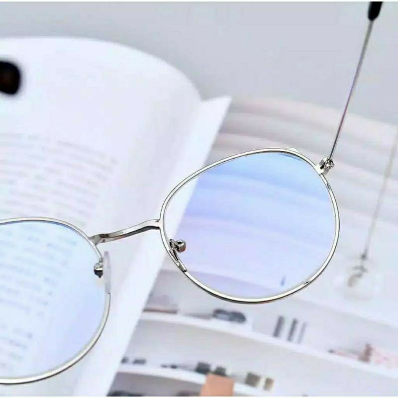 Kacamata Fashion Oval Anti Radiasi Style Korea Frame anti blueray MH.ID