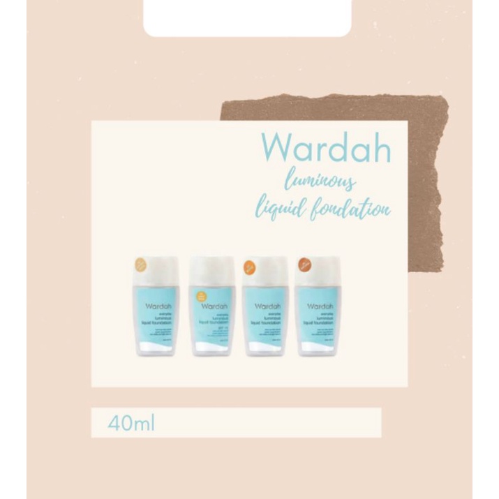 Wardah Luminous Liquid Foundation 40ml | Alas Bedak / Foundation Wardah