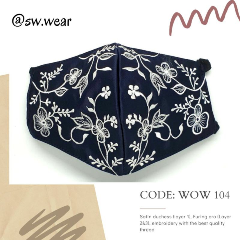 Masker Bordir Unik Custom