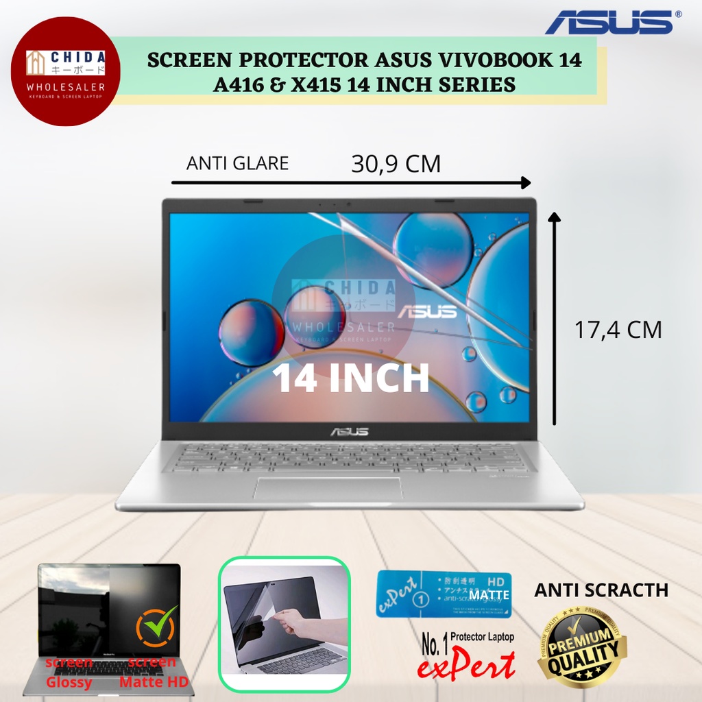Screen Protector Laptop Premium Asus A416 14 Inch Anti Glare / screen guard / screen protector / lap
