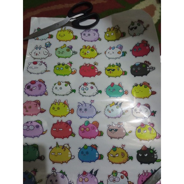 Axie Infinity -  Sticker Vynil Karakter Hero Axie Print Cutting A3+