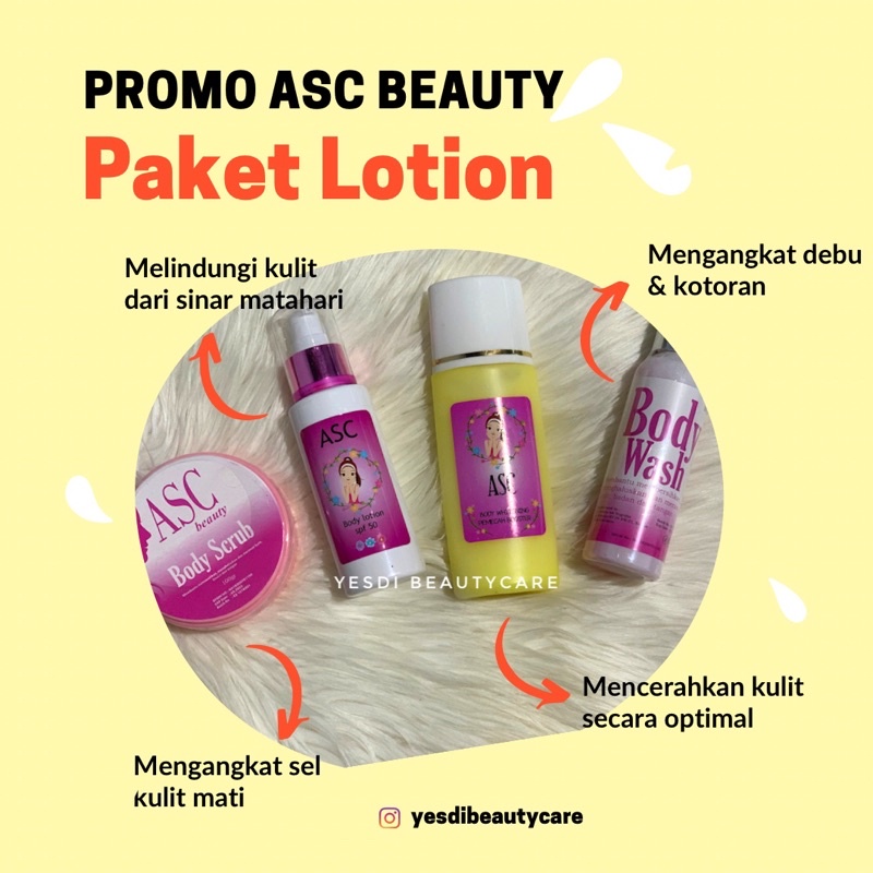 PROMO Lotion Dosting ASC Beauty FREE BODY SCRUB / HB Dosting Ayu Skincare