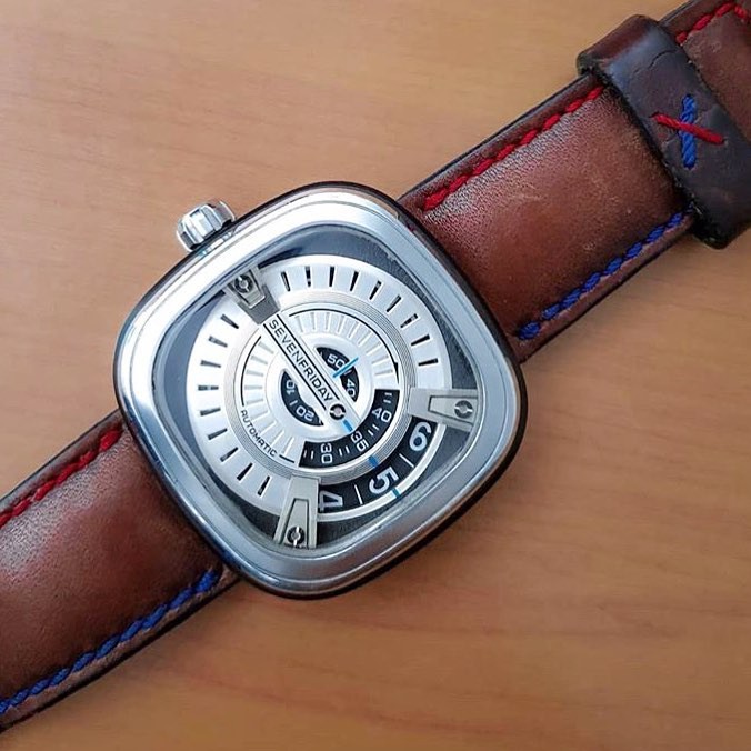 Leather Ori Gunny Straps Captain USA 26mm For Sevenfriday Q2/02 Q3/03 Choo-Choo Q3/05 S1/01 S2/01