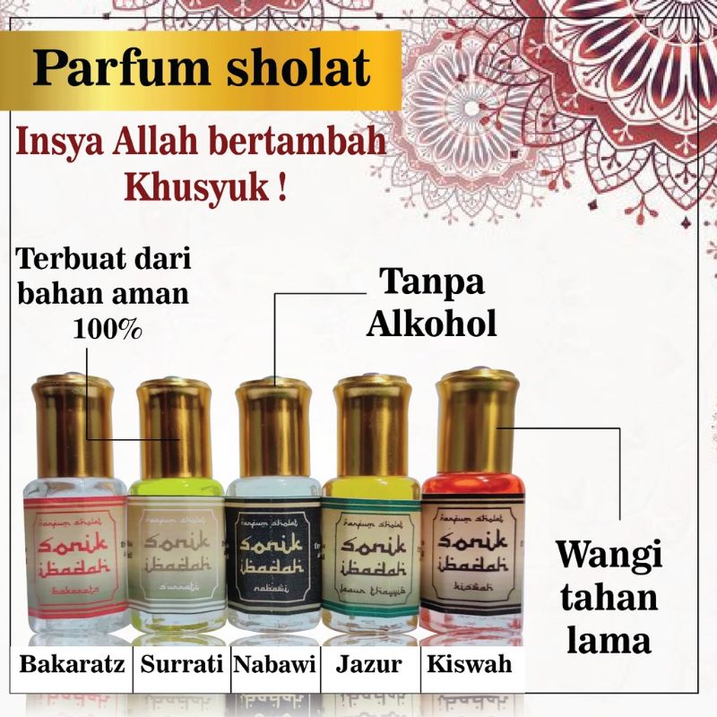 Parfum Sholat Non Alkohol Brand Sonik Ibadah Harga Grosir