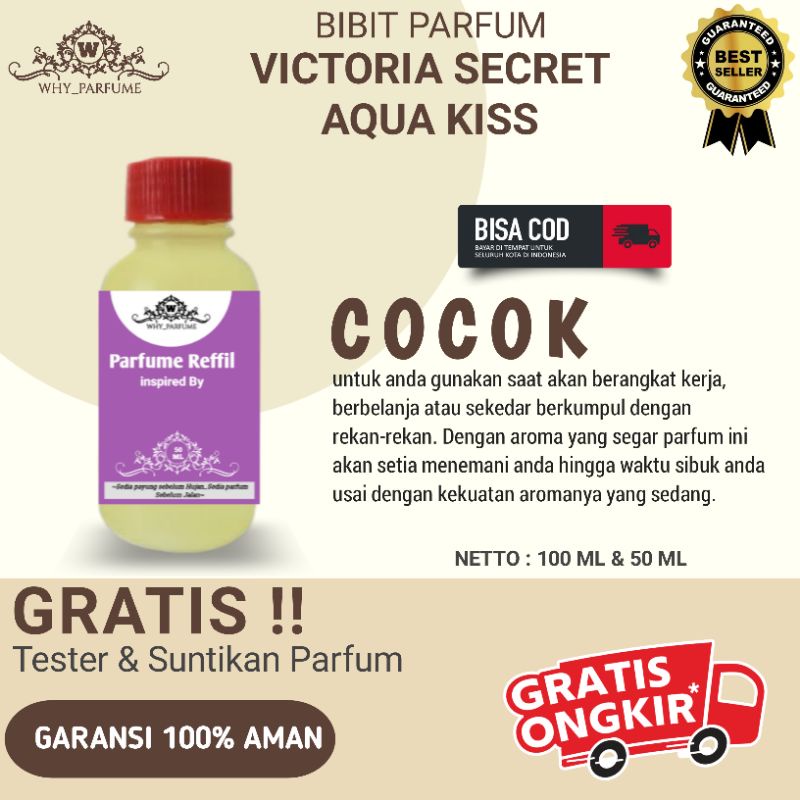 Bibit Parfume Biang PARFUM Cewek VICTORIA SECRET AQUA KISS non alkohol isi ulang refill tahan