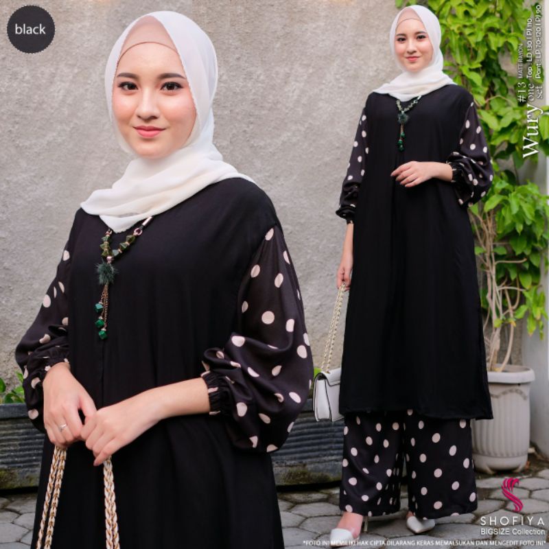 NEW WURY 13 SET BIG SIZE ORI SHOFIYA - SETELAN TUNIK JUMBO FASHION TERBARU BEST SELLER