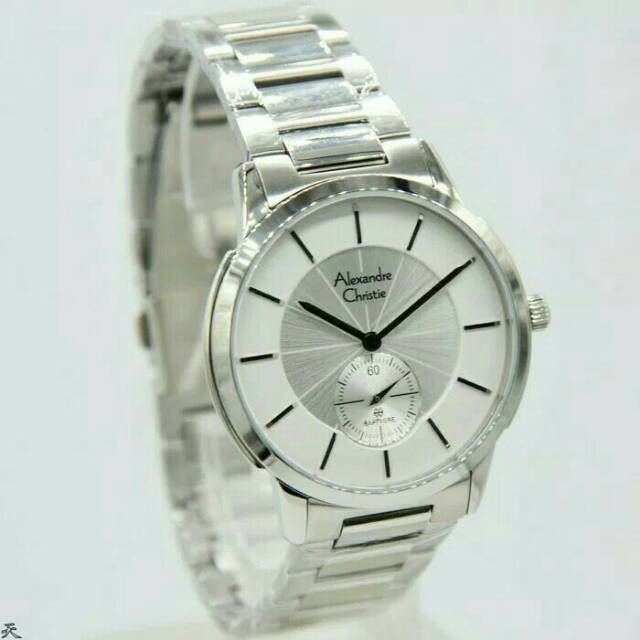JAM TANGAN PRIA ALEXANDRE CHRISTIE AC 8546 SILVER WHITE