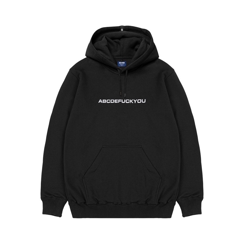 SKYMO APPAREL HOODIE ALFABETH BLACK HOODIE DISTRO MURAH HOODIE HITAM HOODIE FLEECE SKYMO ORIGINAL