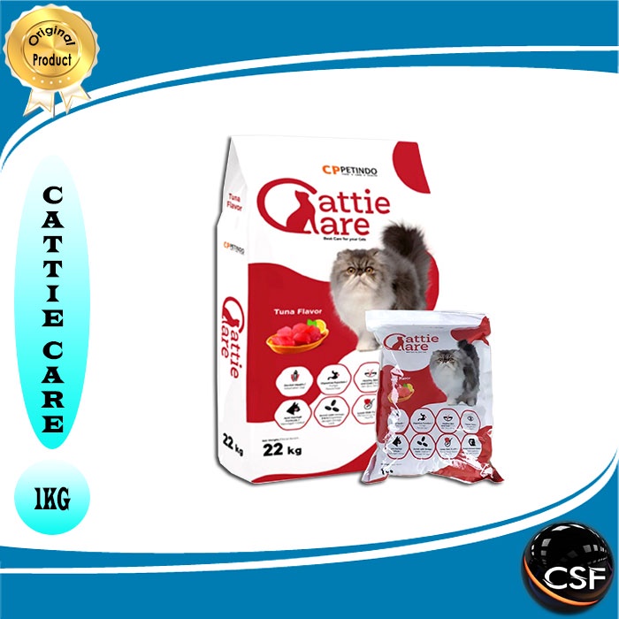 makanan kucing kering CATTIE CARE tuna 1KG