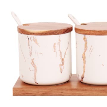 

Appetite Set 4 Pcs Tempat Bumbu Dapur Dengan Nampan Gold Bandung Keren