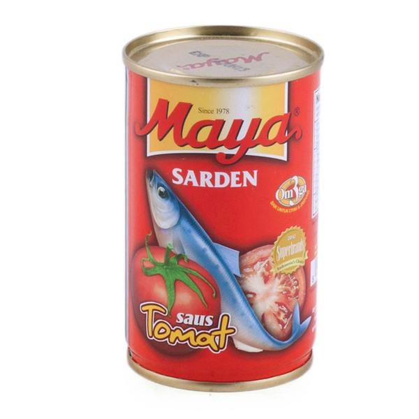 

MAYA Sardines Tomato Sauce 155gr Ikan Sarden Saus Tomat Kaleng Kecil