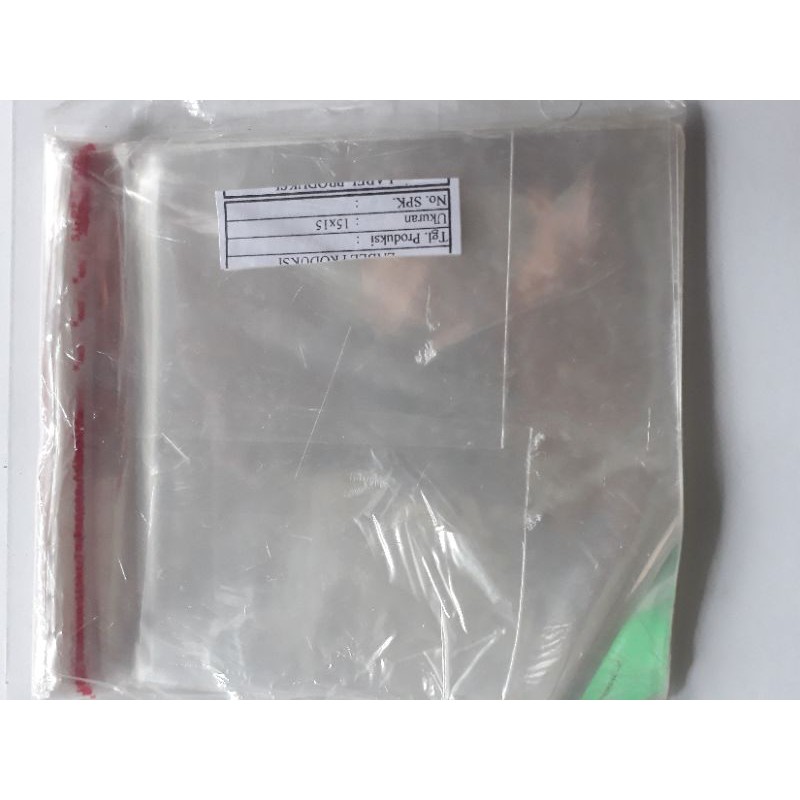 

Plastik OPP Seal Ukuran 15x15 100 Lembar / Plastik OPP Lem Ukuran 15x15