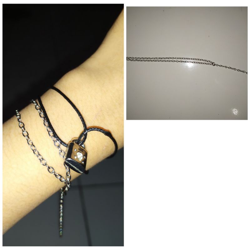 Gelang rantai model korea|Gelang V BTS