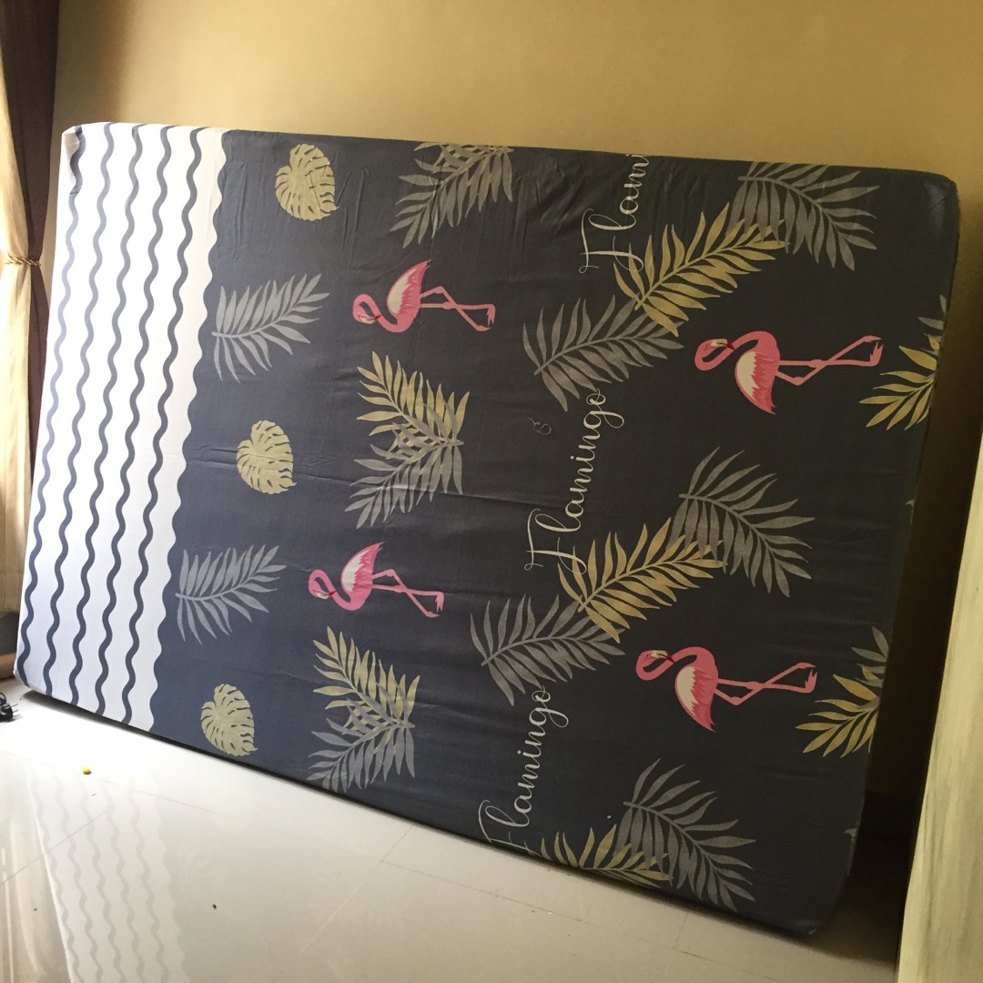 Ss Sarung Kasur Busa Monalisa 140 140x200x20 Tinggi 20 Cm Sprei Retsleting Emboss Polos Motif Part B