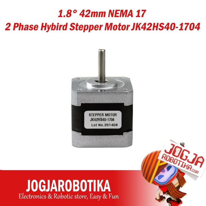 1.8 42MM NEMA 17 YT F-90 2 PHASE HYBIRD STEPPER MOTOR JK42HS40-1704