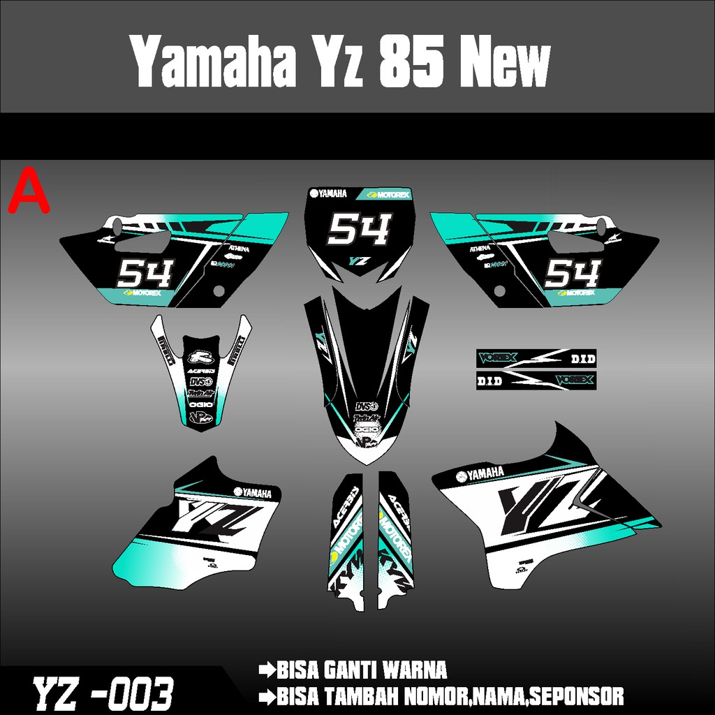 Decal Bebek Custom Yamaha GTX/Yz 85 New/DECAL YAMAHA YZ 85 FULL BODY 003
