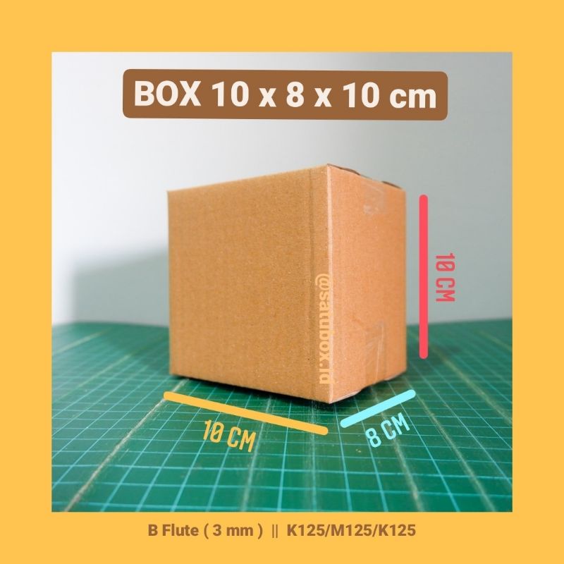 

kardus karton box polos uk. 10x8x10 cm, single wall tebal 3mm