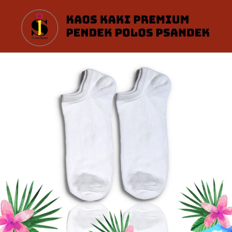 Kaos Kaki Semata Kaki Sport pria dan wanita dewasa/Kaos Kaki Polos Tebal/Kaos Kaki Pendek/Kaos Kaki olah raga-PUTIH