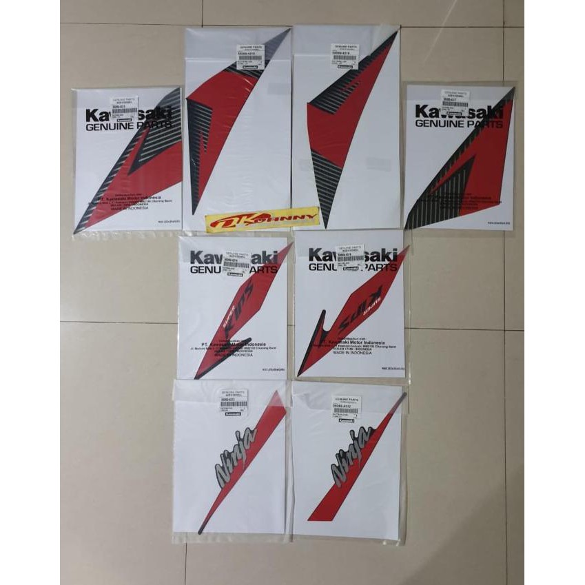 Stiker set merah ninja rr new 2014 original