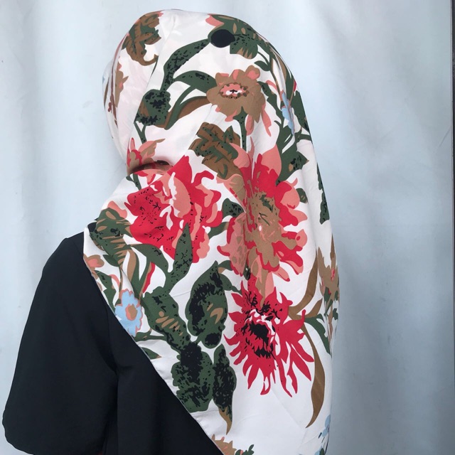 Hijab Segi Empat Motif Army2 Dahlia DUO, Wolfis Monalisa Premium