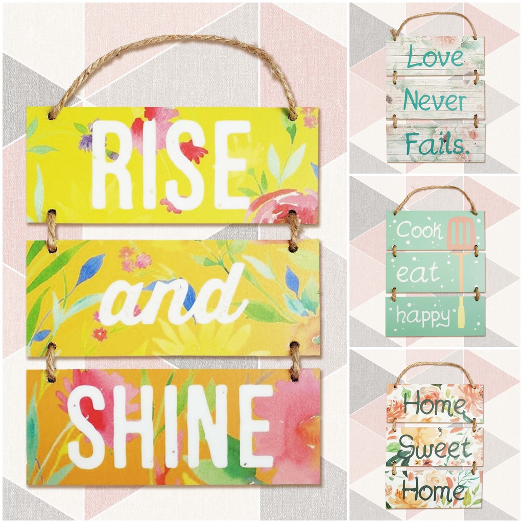 Hiasan Pajangan Dinding - RISE AND SHINE - Wall Sign Decor