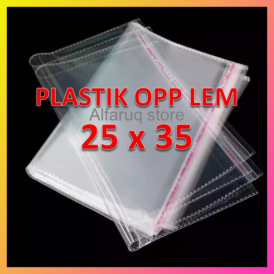 Plastik OPP Lem 25x35 (100 Lembar) / Plastik OPP Seal / OPP Plastik