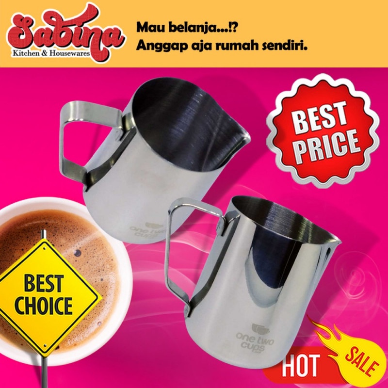 Gelas Pitcher Mug Kopi Espresso Latte Art Stainless Steel 150 - 1000Ml