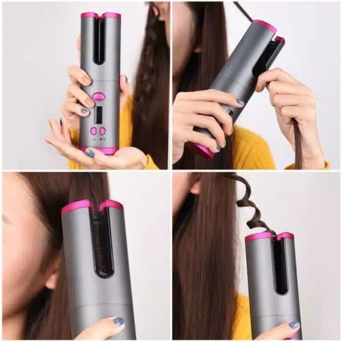 WIRELESS AUTO HAIR CURLER / ALAT KERITING RAMBUT TANPA KABEL