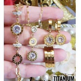 Titanium set perhiasan wanita n100