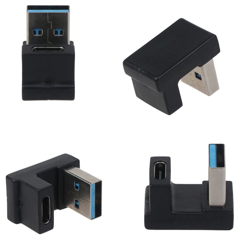 Zzz Adapter Konverter Mini USB 3.0 10Gbps Bentuk U Ke Tipe-C Untuk Laptop / Tablet