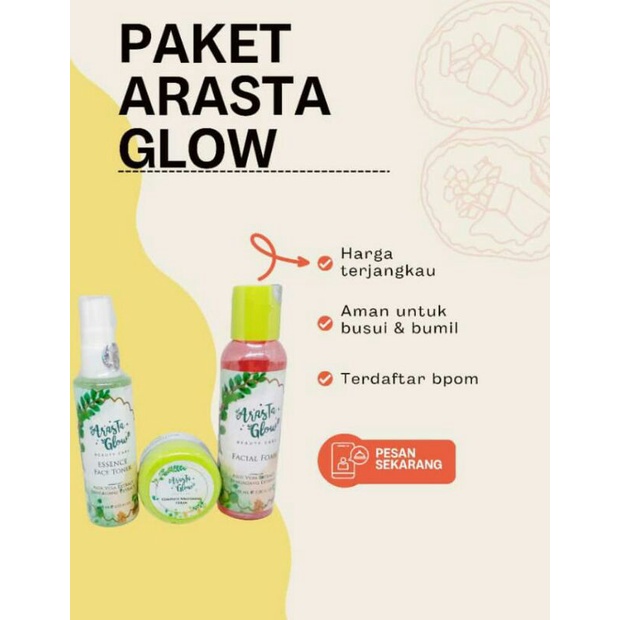 Paket arasta glow forte,100% original Bpom