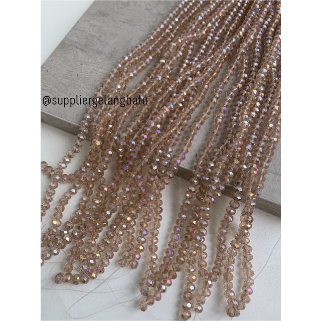 Crystal Ceko 6mm cream quartz donat kristal kuarsa champagne krem acc