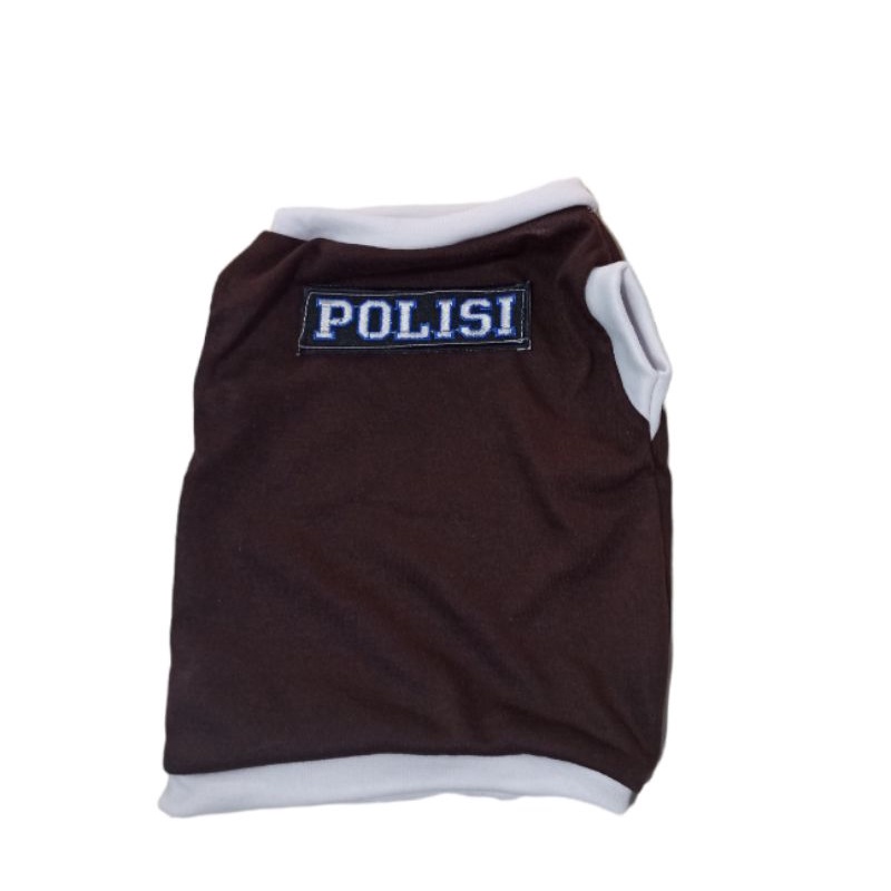 Baju kucing Polisi dengan BORDIR