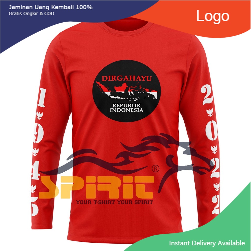 BAJU KAOS 17 AGUSTUS HUT RI KE 77 KAOS 17 AGUSTUS 2022 KAOS KEMERDEKAAN INDINESIA DIRGAHAYU INDONESI