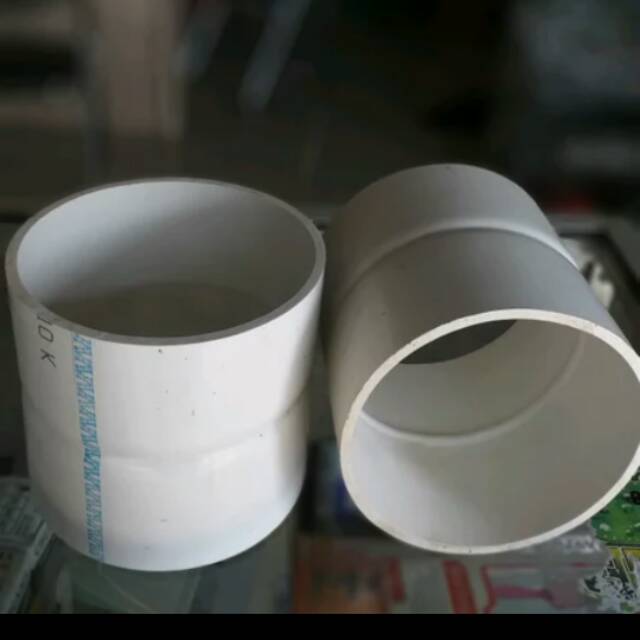 Socket sambungan pvc 4" putih sock penyambung pipa                                                 .