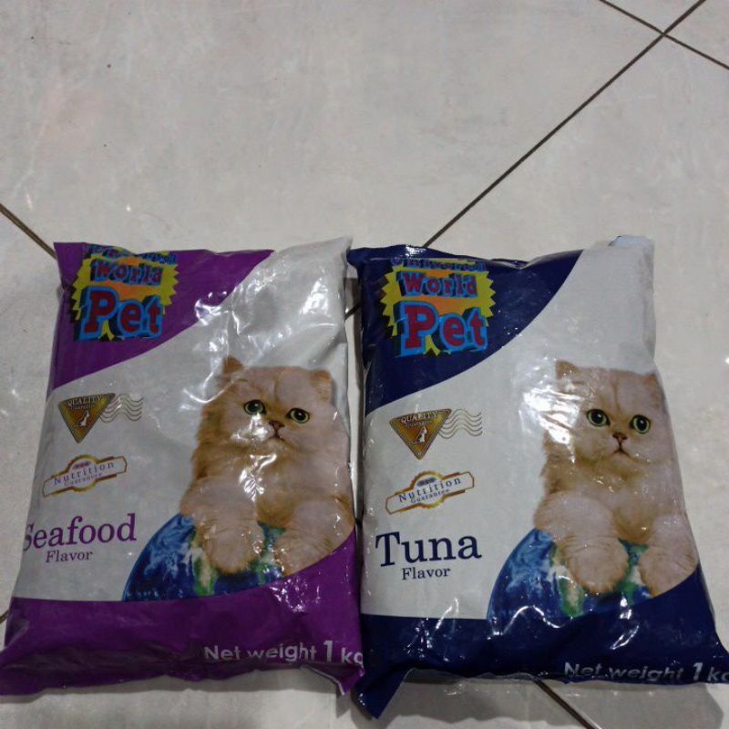 Universal Cat Adult 1kg Repack | Cat Food Seafood dan tuna