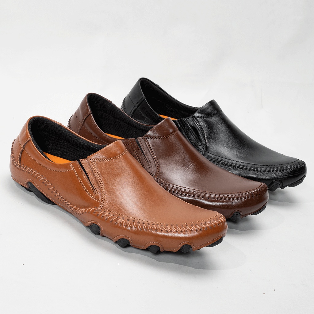 Sepatu Pantofel Pria Kulit Asli Model Formal Outsole Karet 2022