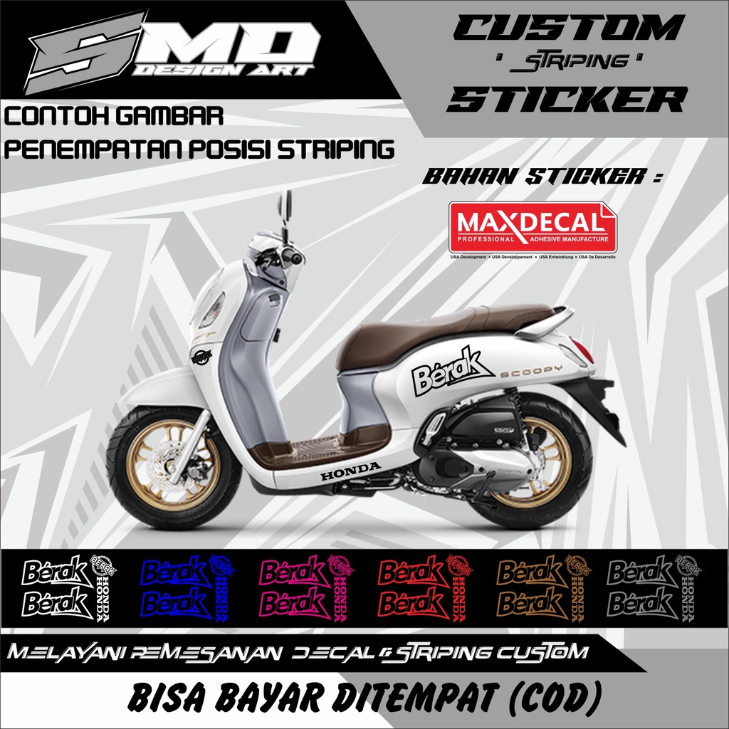 CUTTING STICKER BERAK SCOOPY NEW KEREN