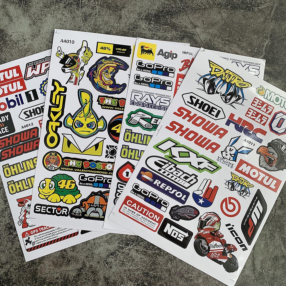 Stiker Logo Rossi 46 Tahan Air Untuk Helm Motor