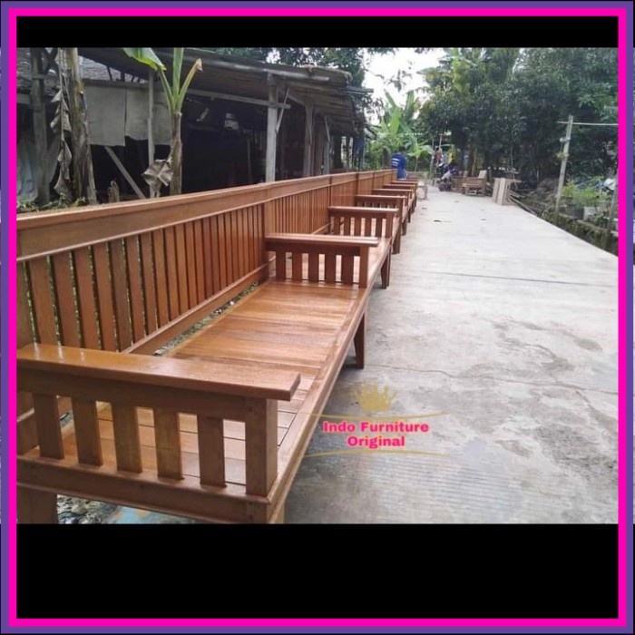 Kursi taman - kursi tamu - kursi panjang - kursi kayu Kalimantan bagus