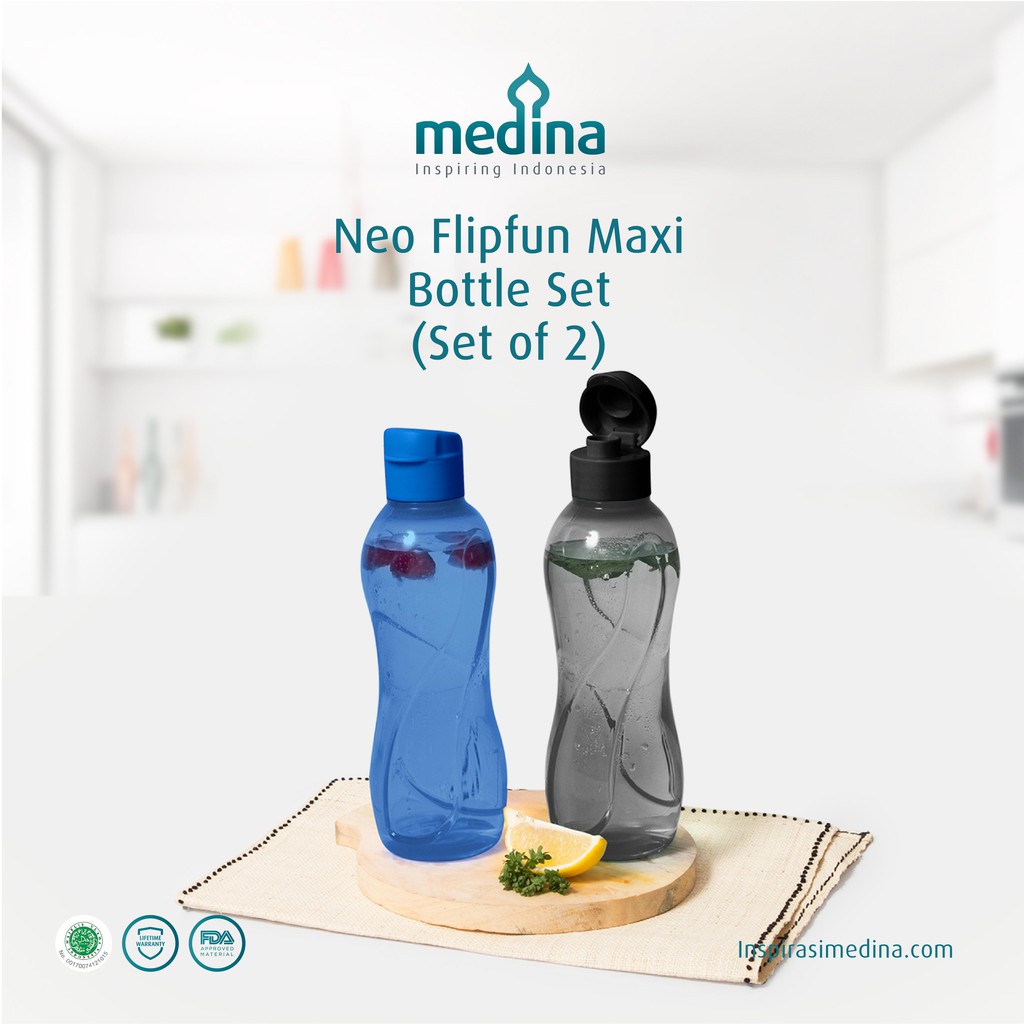 Botol Air Minum Neo Flipfun Maxi Bottle 800 ML