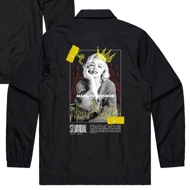 Marlyn Monroe Coach Jaket - Jaket Parasut Pria dan Wanita