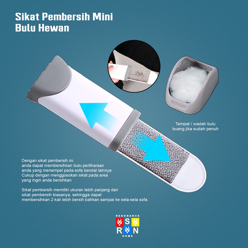 SIkat Pembersih Mini Bulu Hewan / Mini Pet Hair Remover Resonance Home